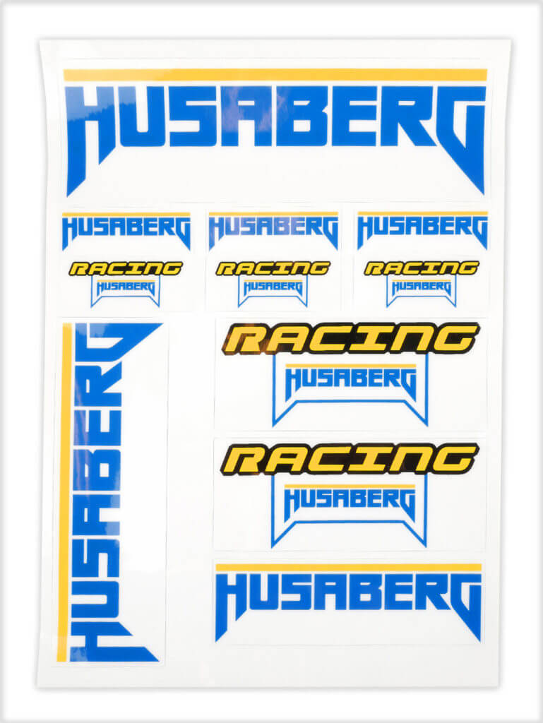 Husaberg Stickerset/ Stickerbogen/ Stickersheet | Husaberg Logos & Schriftzüge | Independent Racing | Dekore, Accessoires und Motorrad Bekleidung