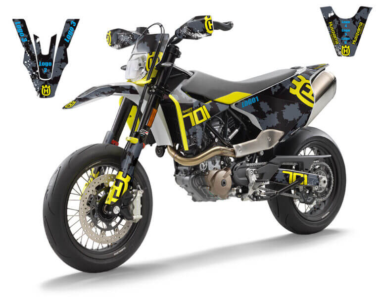 Husqvarna 701 SM Dekor Kit mit Logoplatzierungen | Independent Racing | Dekore, Accessoires und Motorrad Bekleidung