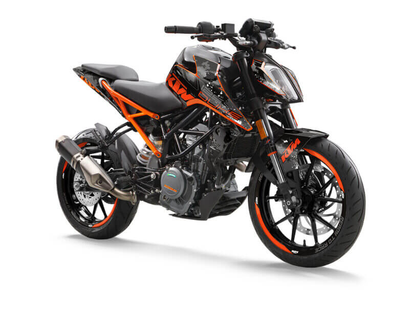 KTM Duke 125 / 390 Graphic Kit with Rim Stickers | Independent Racing | Graphics, Accessories and Motorcycle Gear  