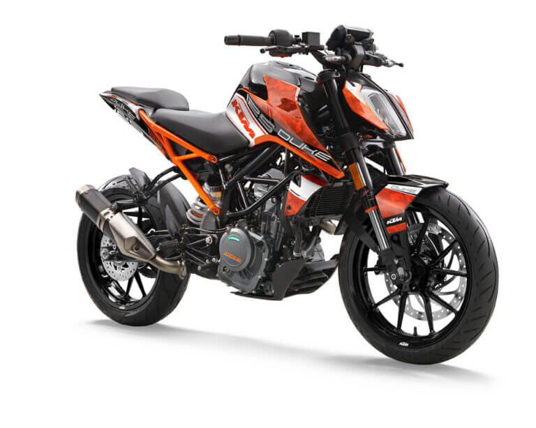 KTM Duke 125 / 390 Graphic Kit without WP Fork Protection Stickers | Independent Racing | Graphics, Accessories and Motorcycle Gear  