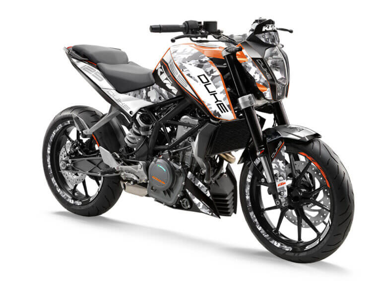 KTM Duke 125 / 390 Dekor Kit mit Felgen Aufkleber | Independent Racing | Dekore, Accessoires und Motorrad Bekleidung
