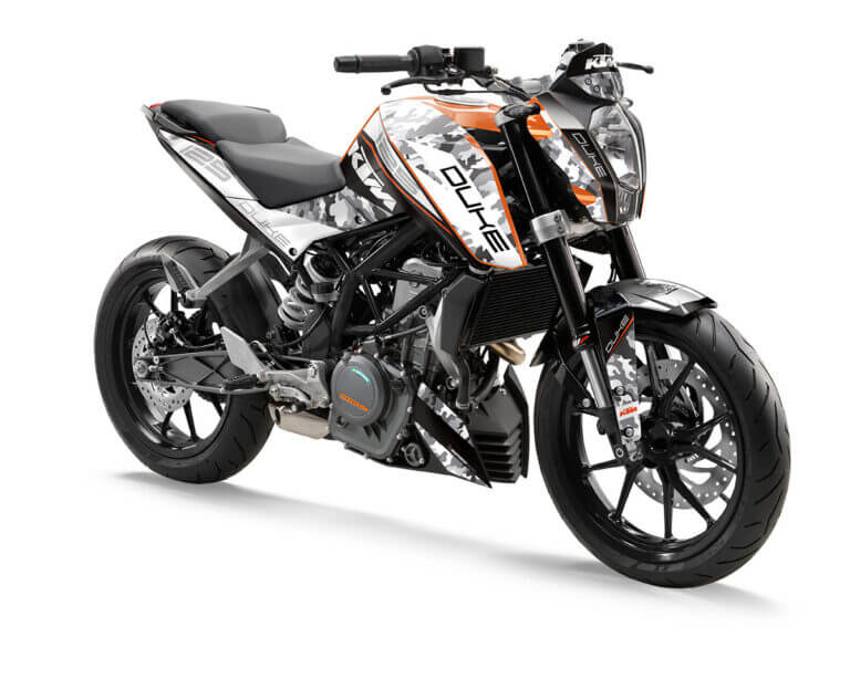 KTM Duke 125 / 390 Dekor Kit ohne Felgen Aufkleber | Independent Racing | Dekore, Accessoires und Motorrad Bekleidung