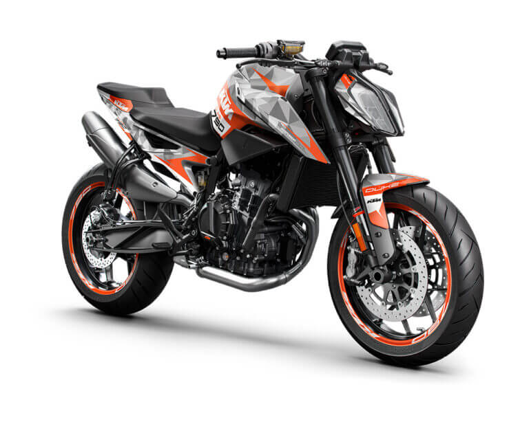 KTM Duke 790 / 890 Dekor Kit mit Felgen Aufkleber | Independent Racing | Dekore, Accessoires und Motorrad Bekleidung