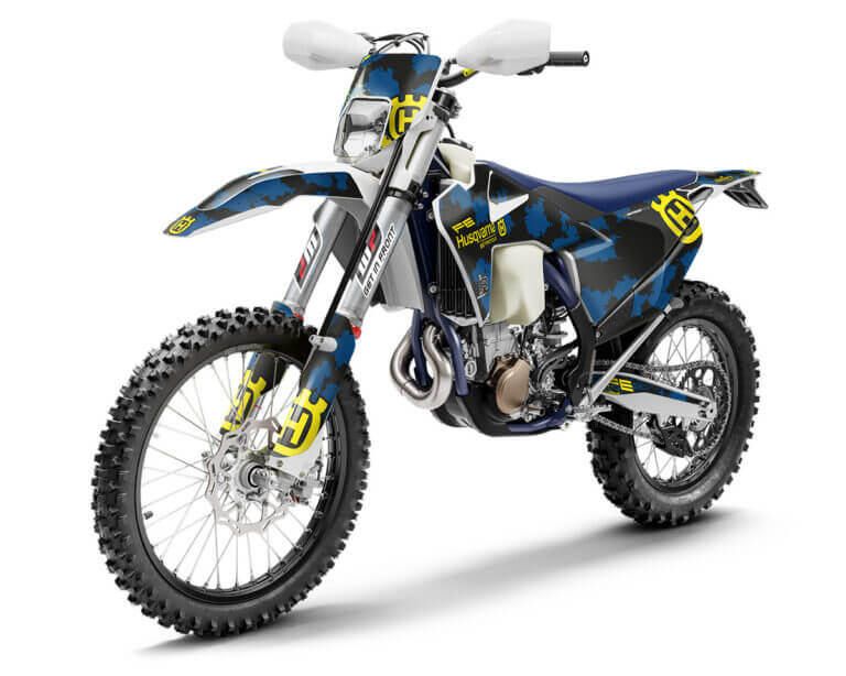 Husqvarna FE/TE/FC/TC Dekor Kit mit WP Gabelschutz Aufkleber | Independent Racing | Dekore, Accessoires und Motorrad Bekleidung