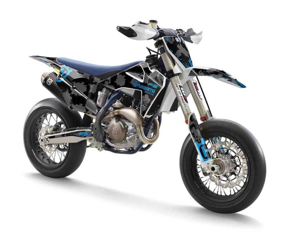 Husqvarna FS 450 Dekor Kit mit WP Gabelschutz Aufkleber | Independent Racing | Dekore, Accessoires und Motorrad Bekleidung