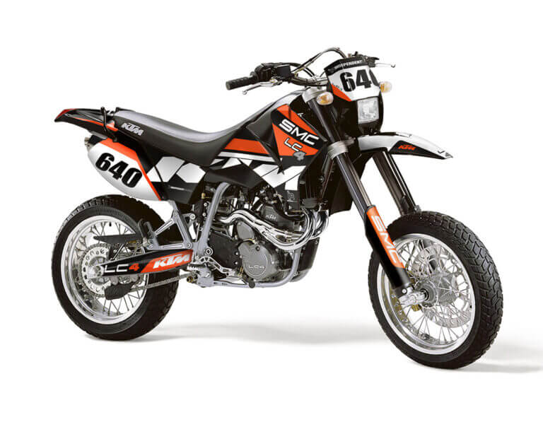 KTM LC4 Dekor Kit mit Nummer 640 | Independent Racing | Dekore, Accessoires und Motorrad Bekleidung