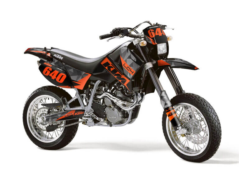 KTM LC4 Dekor Kit ohne WP Gabelschutz Aufkleber | Independent Racing | Dekore, Accessoires und Motorrad Bekleidung