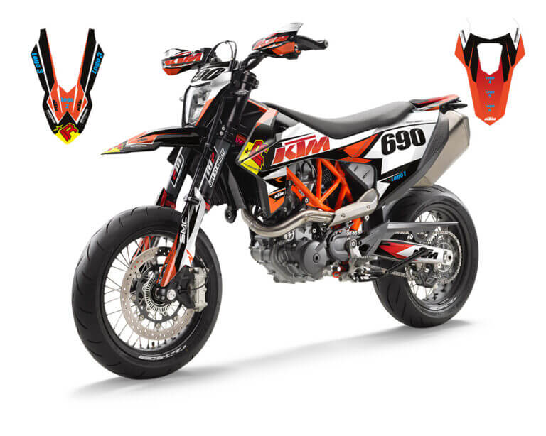 KTM SMCR Dekor Kit mit Logoplatzierungen | Independent Racing | Dekore, Accessoires und Motorrad Bekleidung