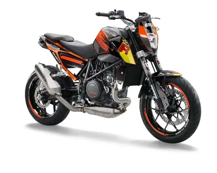 KTM Duke 690 Dekor Kit “Stock 1B” schwarz, orange - Independent Racing | Dekore, Accessoires und Motorrad Bekleidung