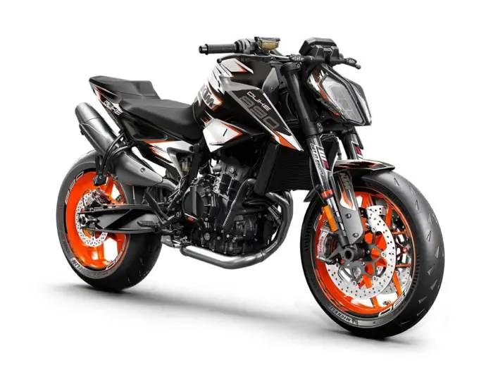 KTM Duke 790 / 890 Dekor Kit “Factory 1A” schwarz, weiß - Independent Racing | Dekore, Accessoires und Motorrad Bekleidung