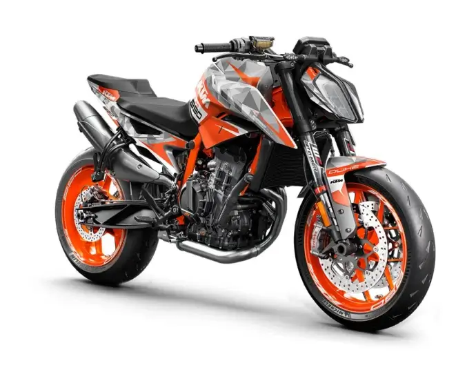 KTM Duke 790 / 890 Dekor Kit “Factory 2A” orange, weiß - Independent Racing | Dekore, Accessoires und Motorrad Bekleidung