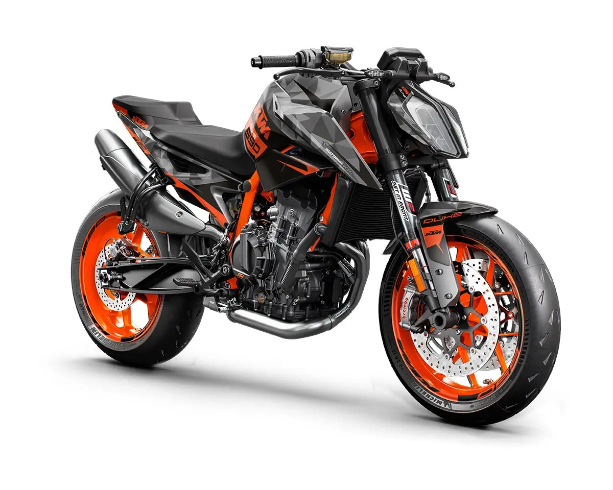 KTM Duke 790 / 890 Dekor Kit “Factory 2B” orange, schwarz - Independent Racing | Dekore, Accessoires und Motorrad Bekleidung