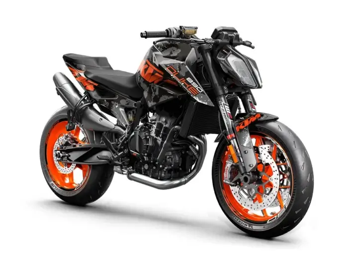 KTM Duke 790 / 890 Dekor Kit “Factory 3A” camouflage grau, schwarz - Independent Racing | Dekore, Accessoires und Motorrad Bekleidung