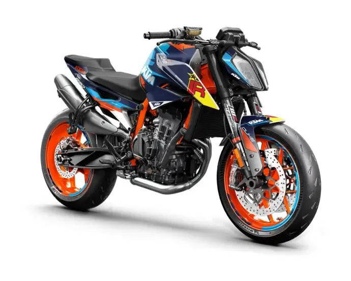 KTM Duke 790 / 890 Dekor Kit “Stock 1A” blau - Independent Racing | Dekore, Accessoires und Motorrad Bekleidung