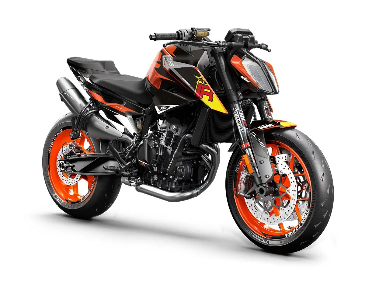 KTM Duke 790 / 890 Dekor Kit “Stock 1B” schwarz, orange - Independent Racing | Dekore, Accessoires und Motorrad Bekleidung