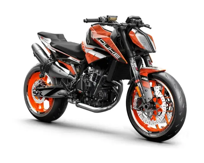 KTM Duke 790 / 890 Dekor Kit “Stock 2B” camouflage orange, weiß - Independent Racing | Dekore, Accessoires und Motorrad Bekleidung