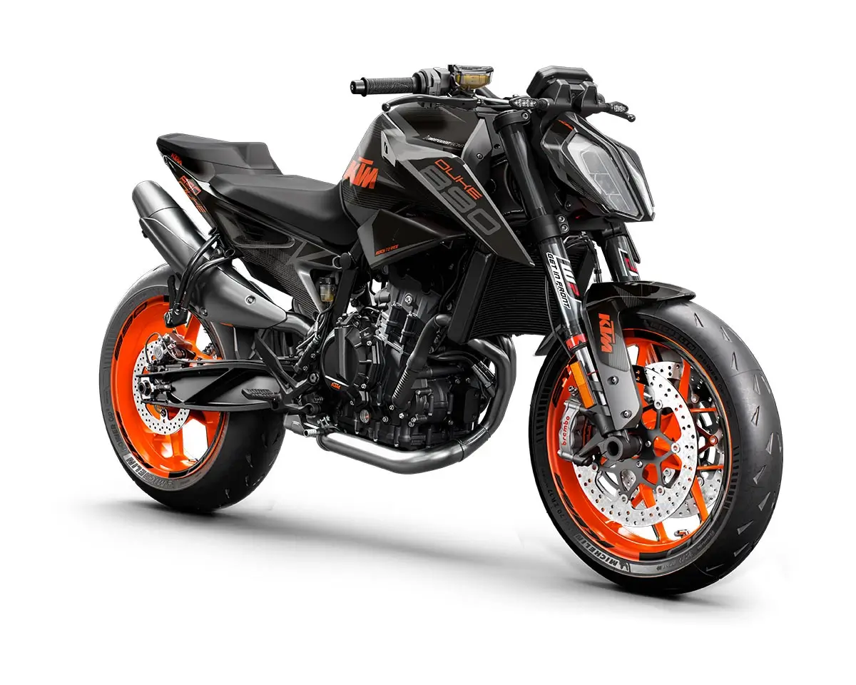 KTM Duke 790 / 890 Dekor Kit “Stock 3A” schwarz, orange - Independent Racing | Dekore, Accessoires und Motorrad Bekleidung