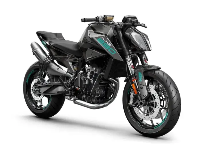 KTM Duke 790 / 890 Dekor Kit “Stock 3B” schwarz, türkis - Independent Racing | Dekore, Accessoires und Motorrad Bekleidung