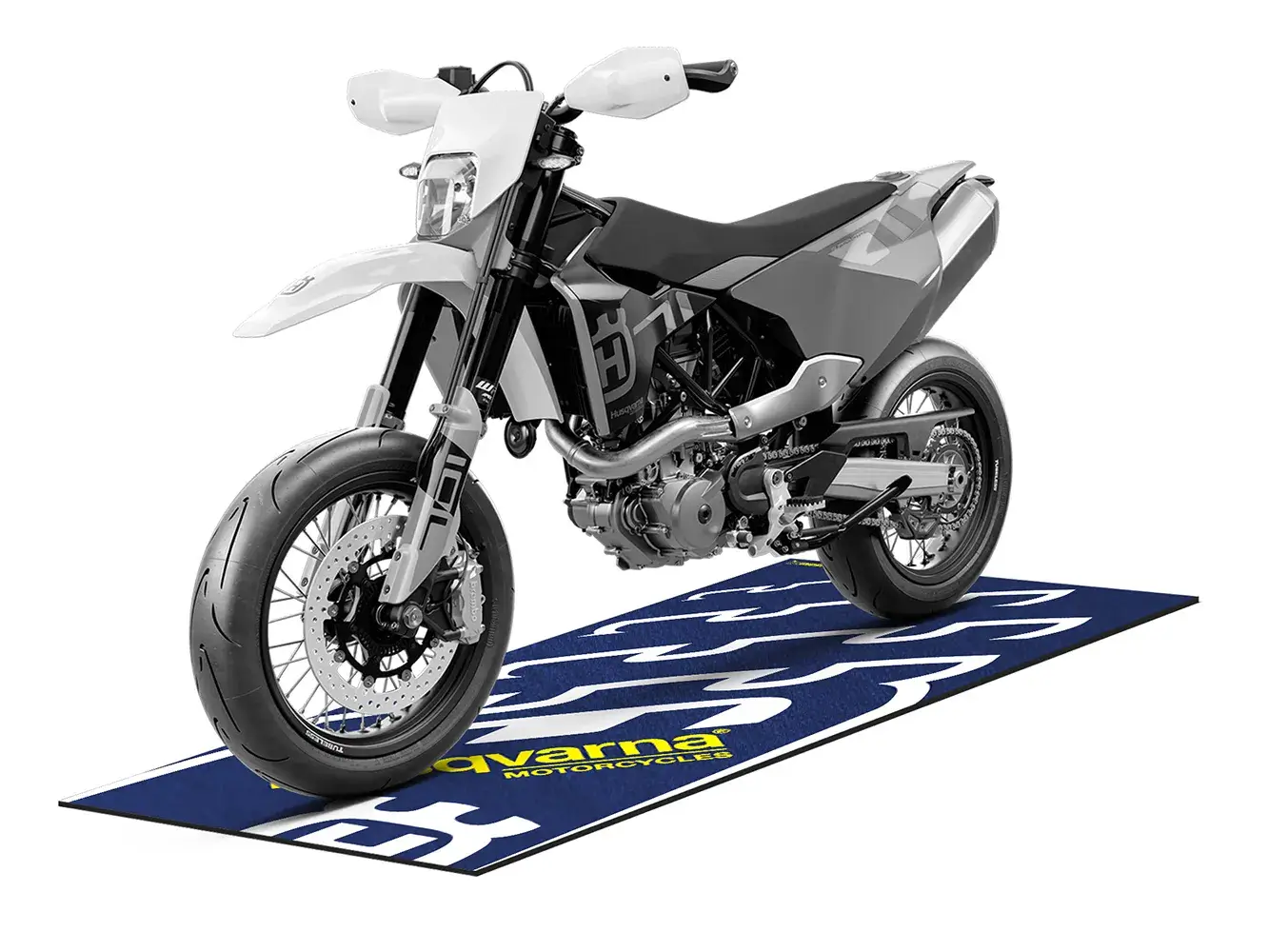 Husqvarna Tankmatte/ Service-Matte “Works 2” | für 701 SM, 701 Enduro, FS 450, FE/TE/FC/TC, Enduro, Offroad-Motorräder | blau, weiß | Independent Racing | Dekore, Accessoires und Motorrad Bekleidung