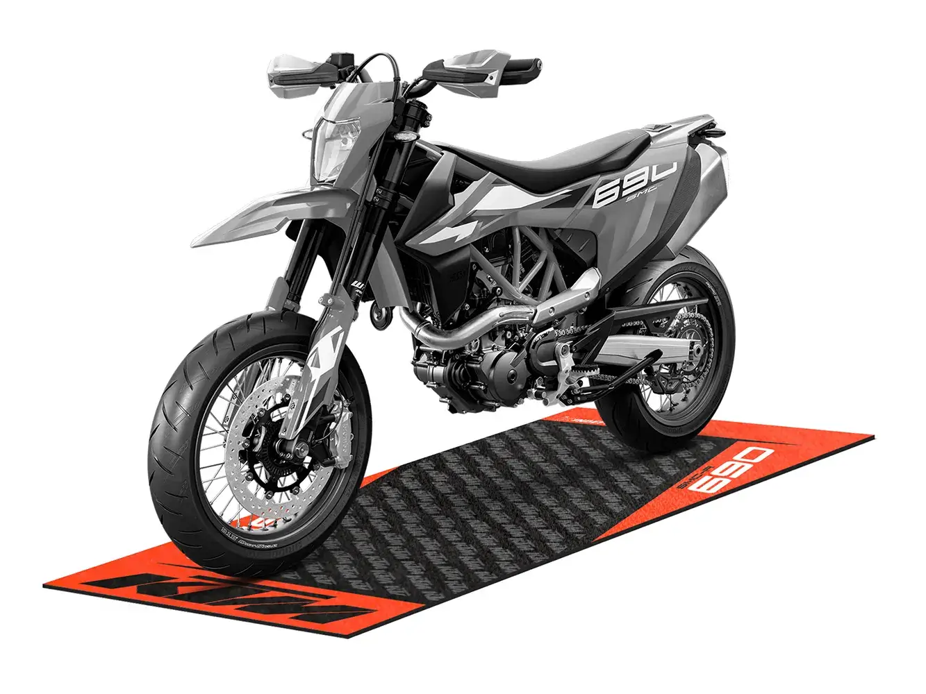 KTM Tankmatte/ Service-Matte “Factory 2” | für SMCR, Duke, Superduke, 690 Enduro, LC4, Adventure Bikes etc. | schwarz, orange | Independent Racing | Dekore, Accessoires und Motorrad Bekleidung
