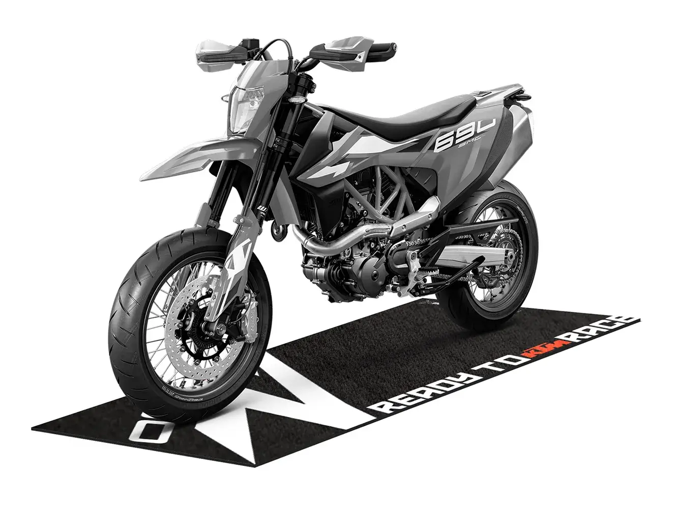 KTM Tankmatte/ Service-Matte “Works 2” | für SMCR, Duke, Superduke, 690 Enduro, LC4, Adventure Bikes etc. | schwarz, weiß | Independent Racing | Dekore, Accessoires und Motorrad Bekleidung