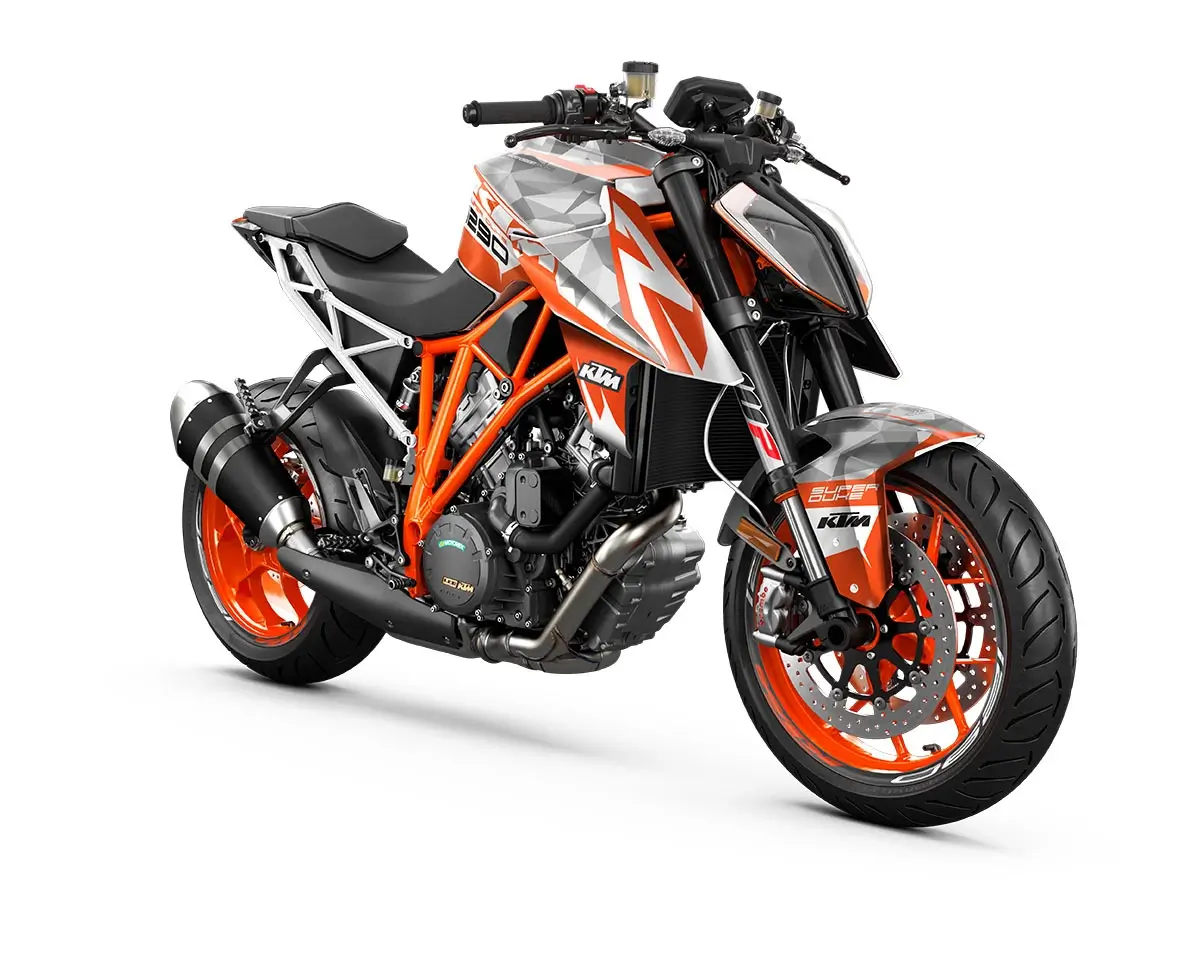 KTM Superduke 1290 Dekor Kit “Factory 2A” orange, weiß - Independent Racing | Dekore, Accessoires und Motorrad Bekleidung