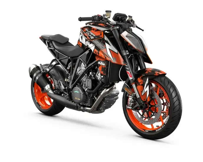 KTM Superduke 1290 Dekor Kit “Factory 3B” camouflage orange, schwarz - Independent Racing | Dekore, Accessoires und Motorrad Bekleidung