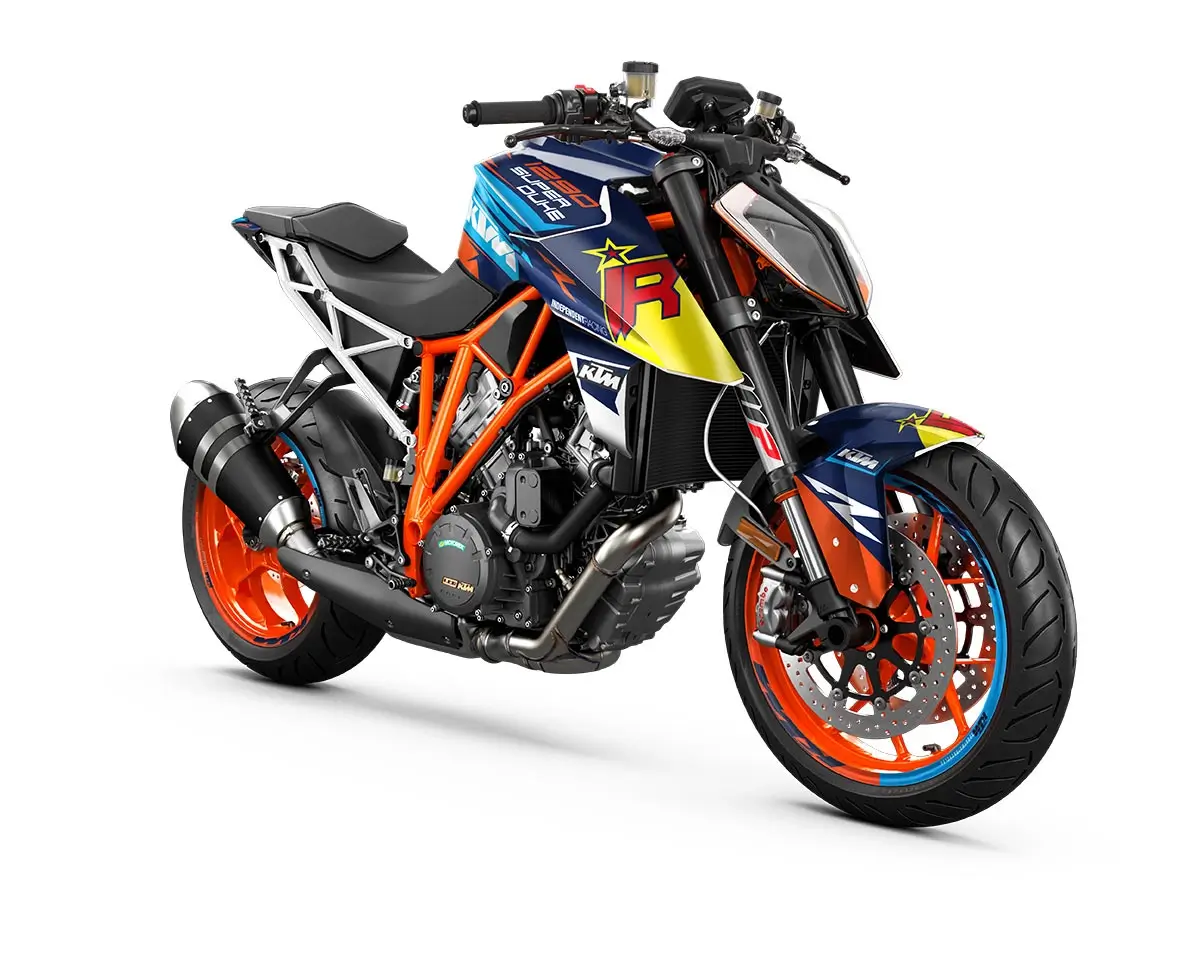 KTM Superduke 1290 Dekor Kit “Stock 1A” blau - Independent Racing | Dekore, Accessoires und Motorrad Bekleidung