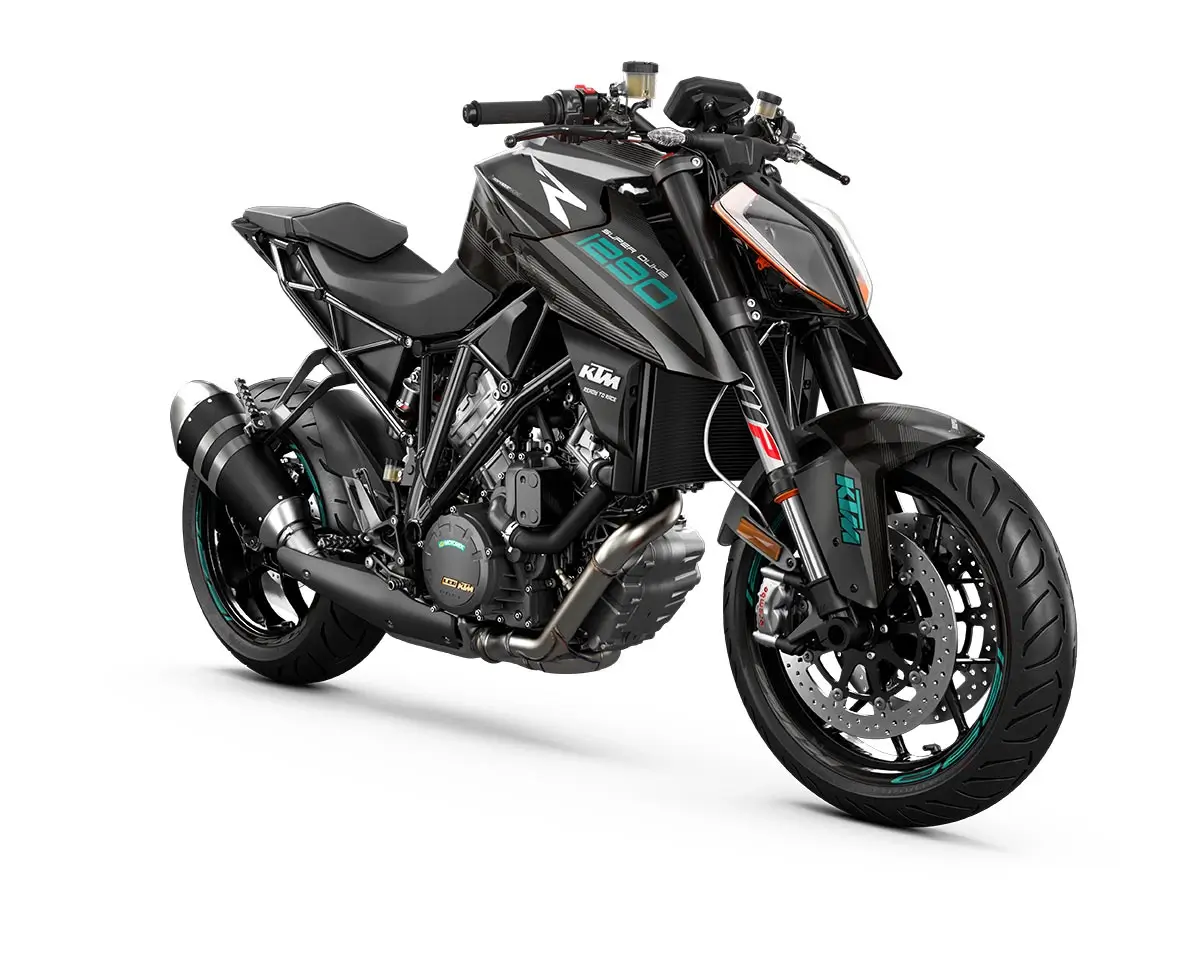 KTM Superduke 1290 Dekor Kit “Stock 3B” schwarz, türkis - Independent Racing | Dekore, Accessoires und Motorrad Bekleidung