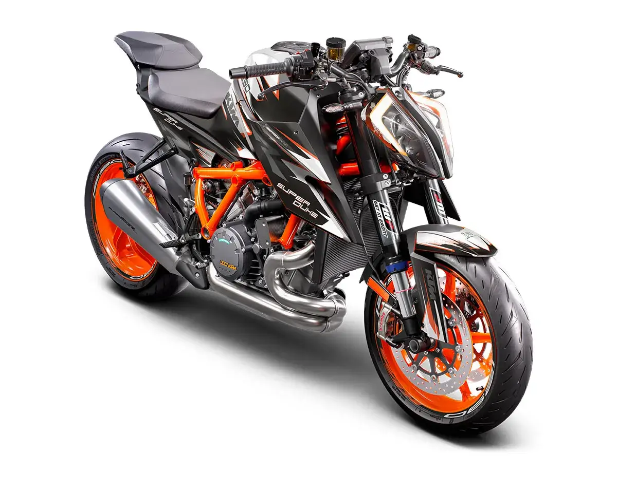KTM Superduke 1290 Dekor Kit “Factory 1A” schwarz, weiß - Independent Racing | Dekore, Accessoires und Motorrad Bekleidung