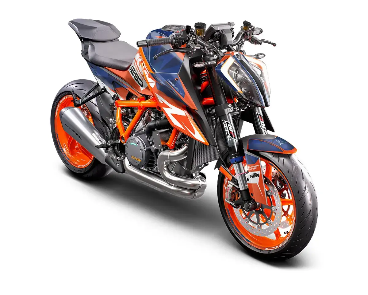 KTM Superduke 1290 Dekor Kit “Factory 2A” blau, orange - Independent Racing | Dekore, Accessoires und Motorrad Bekleidung
