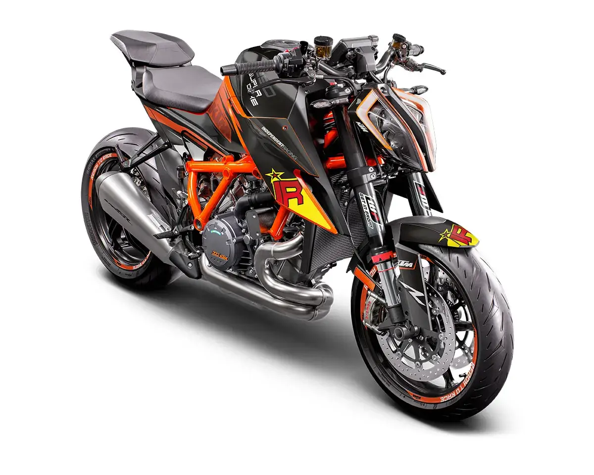 KTM Superduke 1290 Dekor Kit “Stock 1B” schwarz, orange - Independent Racing | Dekore, Accessoires und Motorrad Bekleidung