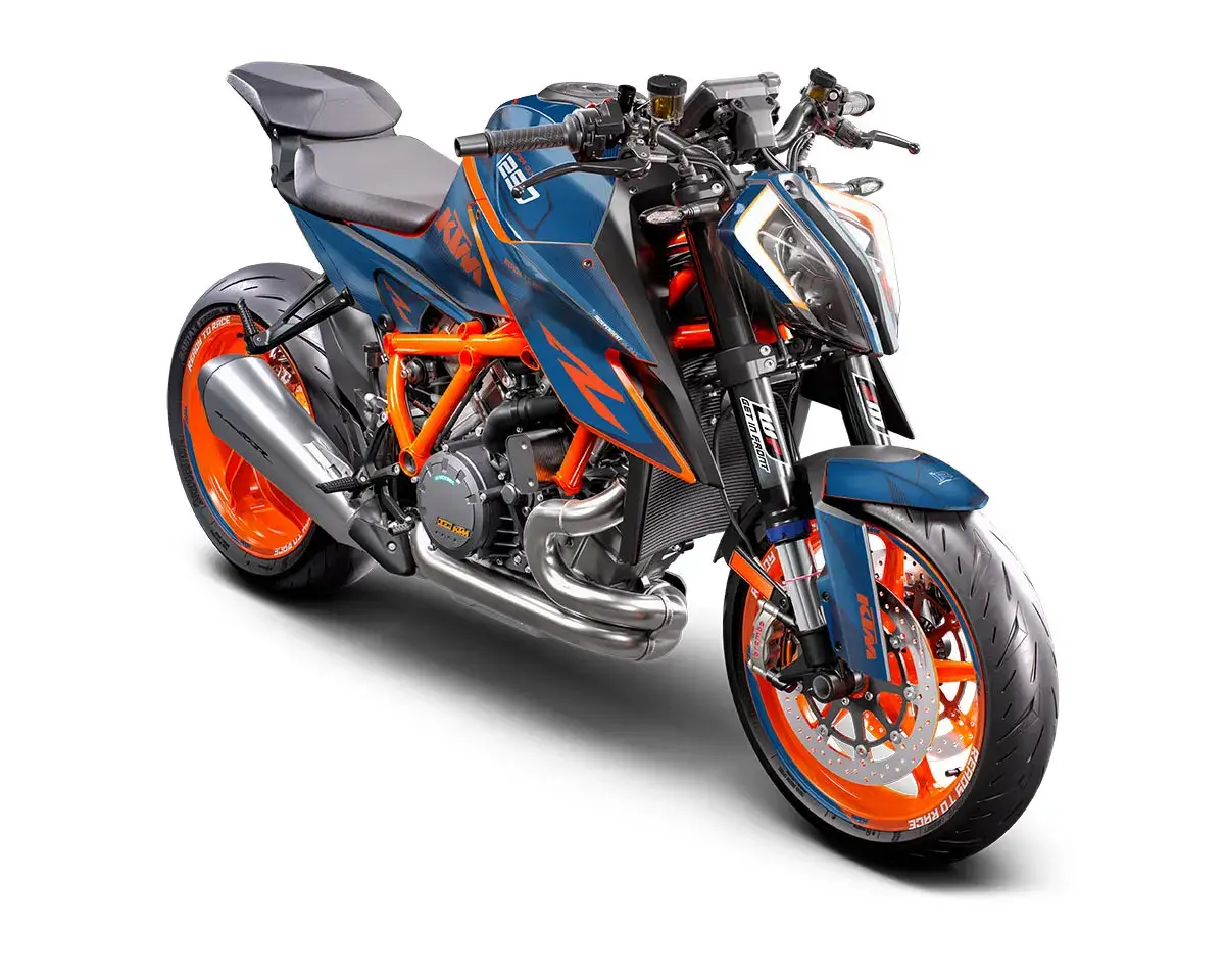KTM Superduke 1290 Dekor Kit “Stock 3B” blau - Independent Racing | Dekore, Accessoires und Motorrad Bekleidung