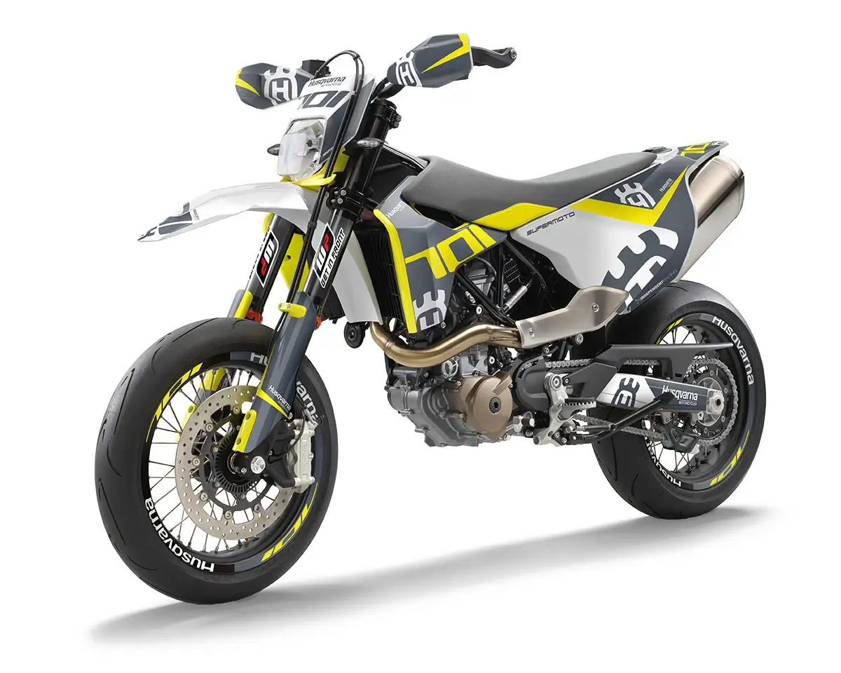 Husqvarna 701 SM Dekor Kit “Stock 1B” grau, gelb - Independent Racing | Dekore, Accessoires und Motorrad Bekleidung