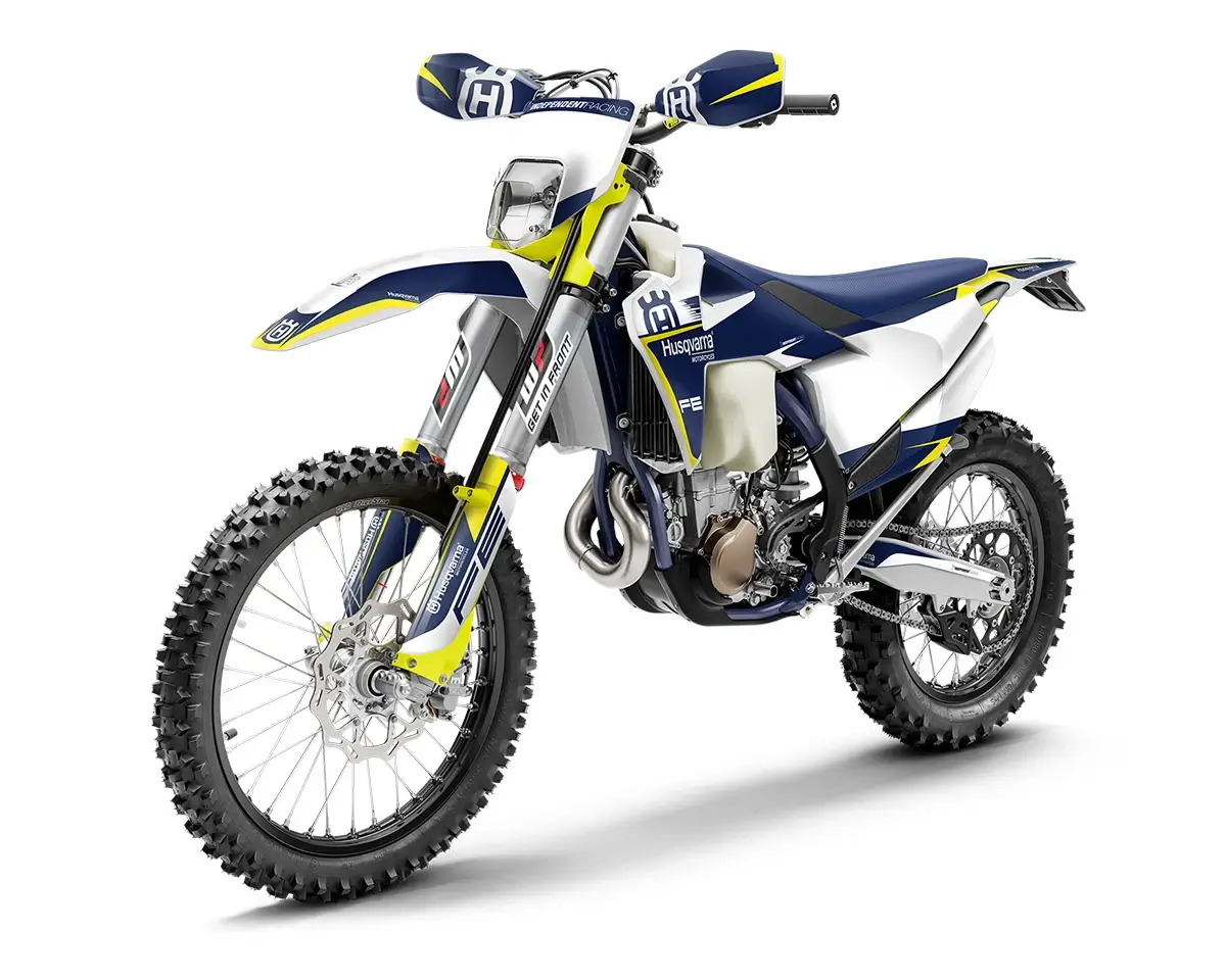 Husqvarna FE/TE/FC/TC Dekor Kit “Stock 1A” blau, gelb, weiß - Independent Racing | Dekore, Accessoires und Motorrad Bekleidung