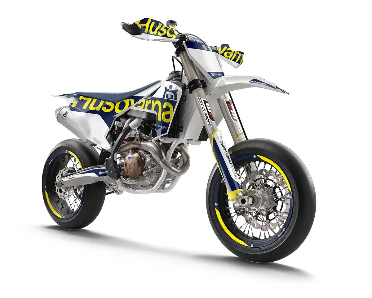 Husqvarna FS 450 Dekor Kit “Factory 2A” blau, gelb, weiß - Independent Racing | Dekore, Accessoires und Motorrad Bekleidung
