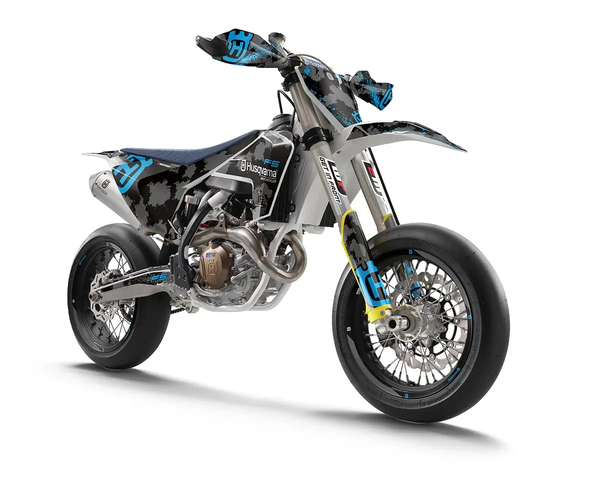 Husqvarna FS 450 Dekor Kit “Stock 3B” camouflage grau, schwarz, blau - Independent Racing | Dekore, Accessoires und Motorrad Bekleidung