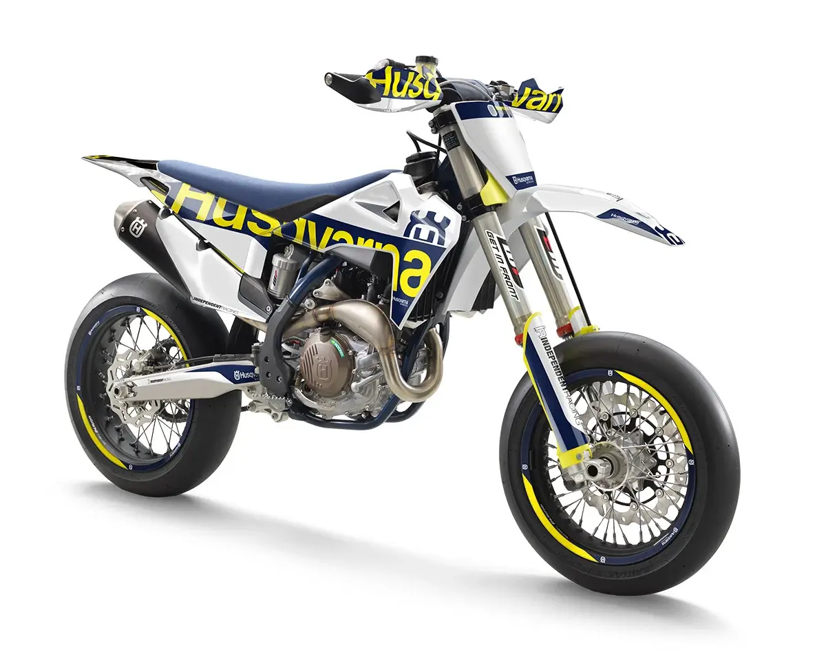 Husqvarna FS 450 Dekor Kit “Factory 2A” blau, gelb, weiß - Independent Racing | Dekore, Accessoires und Motorrad Bekleidung