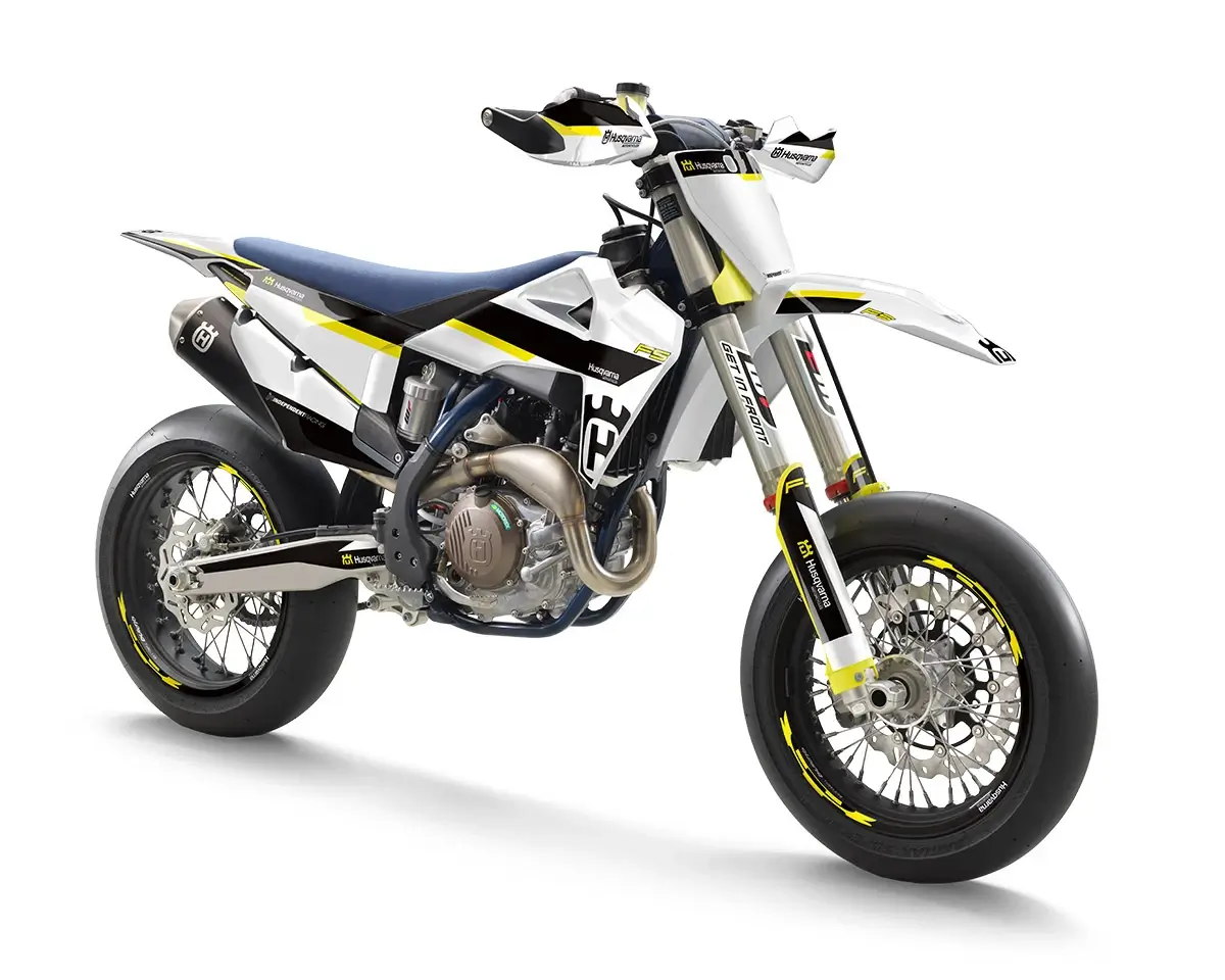 Husqvarna FS 450 Dekor Kit “Factory 3A” weiß, schwarz, gelb - Independent Racing | Dekore, Accessoires und Motorrad Bekleidung