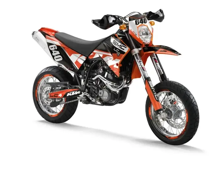 KTM LC4 Dekor Kit “Factory 1B” orange, schwarz - Independent Racing | Dekore, Accessoires und Motorrad Bekleidung