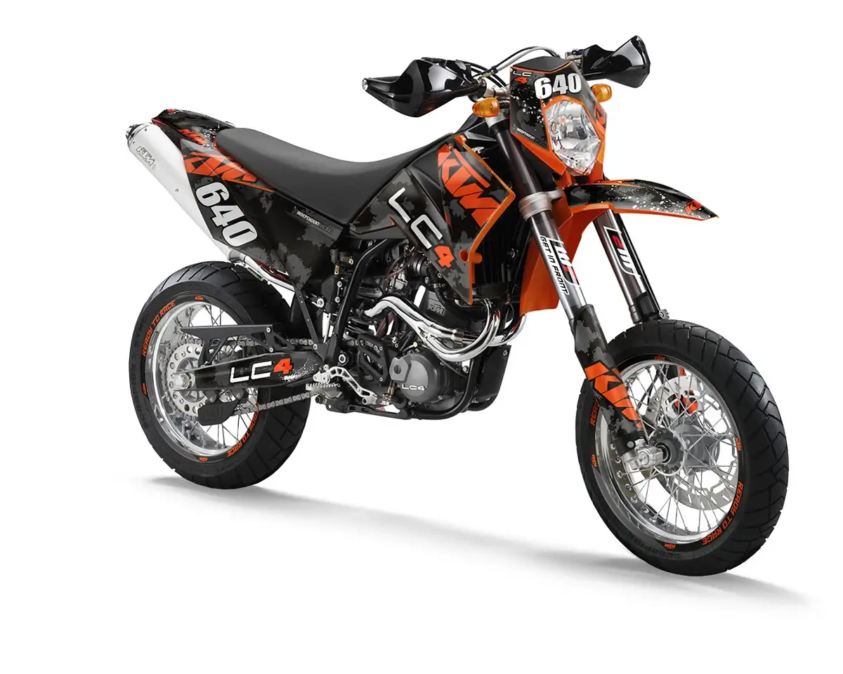 KTM LC4 Dekor Kit “Factory 3A” camouflage schwarz, grau - Independent Racing | Dekore, Accessoires und Motorrad Bekleidung