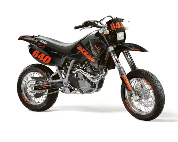 KTM LC4 Dekor Kit “Stock 3A” schwarz, orange - Independent Racing | Dekore, Accessoires und Motorrad Bekleidung