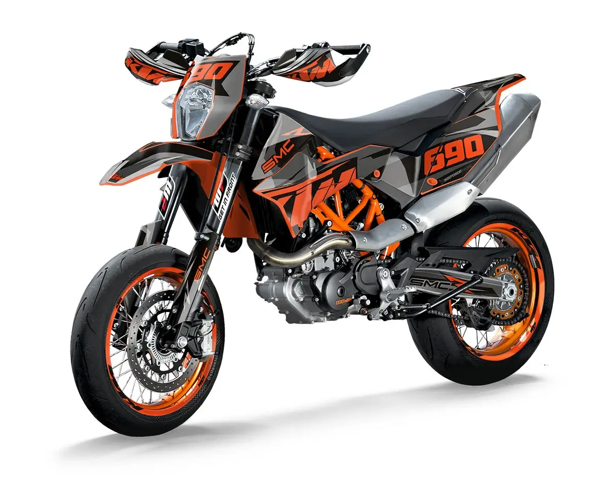 KTM SMCR Dekor Kit “Stock 1B” grau, orange - Independent Racing | Dekore, Accessoires und Motorrad Bekleidung