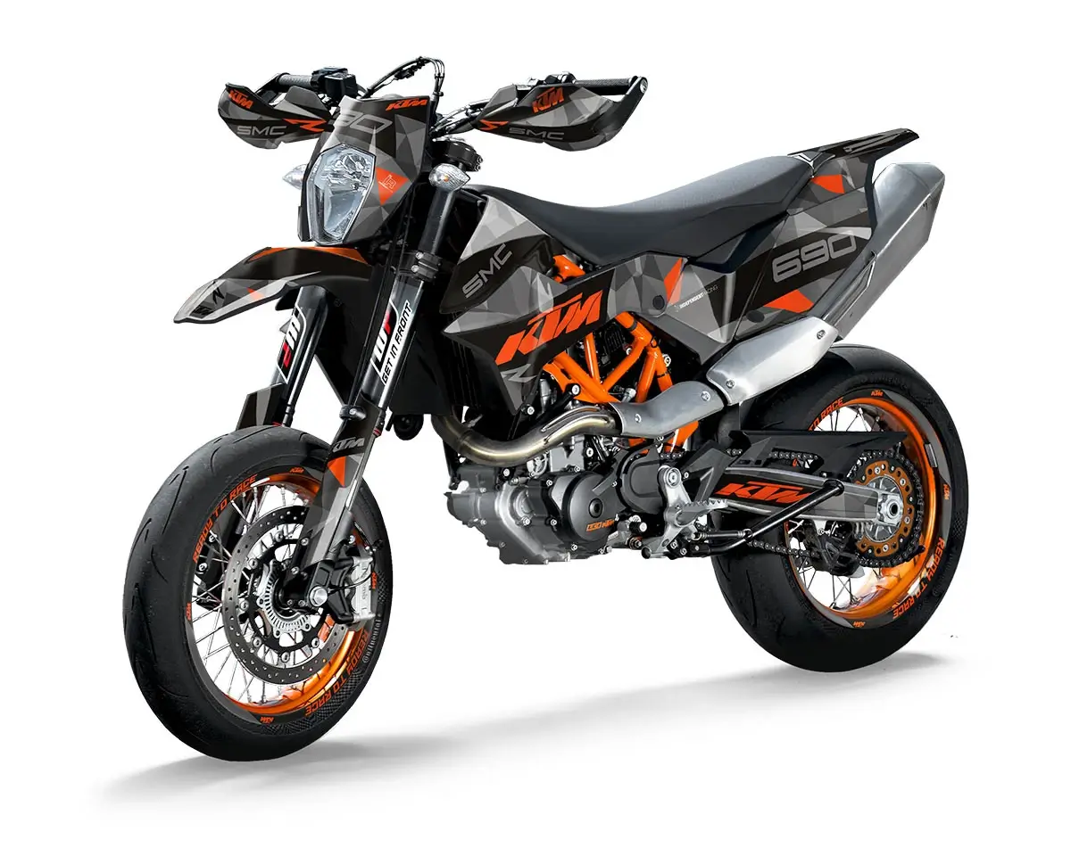 KTM SMCR Dekor Kit “Stock 3A” grau, orange - Independent Racing | Dekore, Accessoires und Motorrad Bekleidung