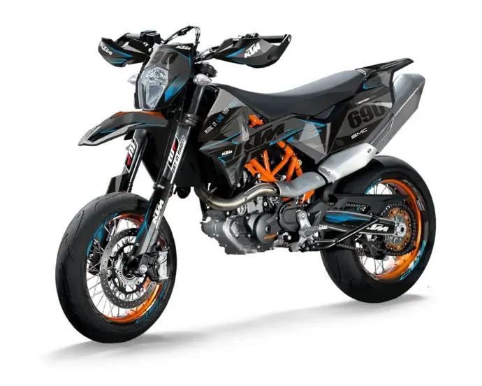 KTM SMCR Dekor Kit “Works 1B” grau, blau - Independent Racing | Dekore, Accessoires und Motorrad Bekleidung