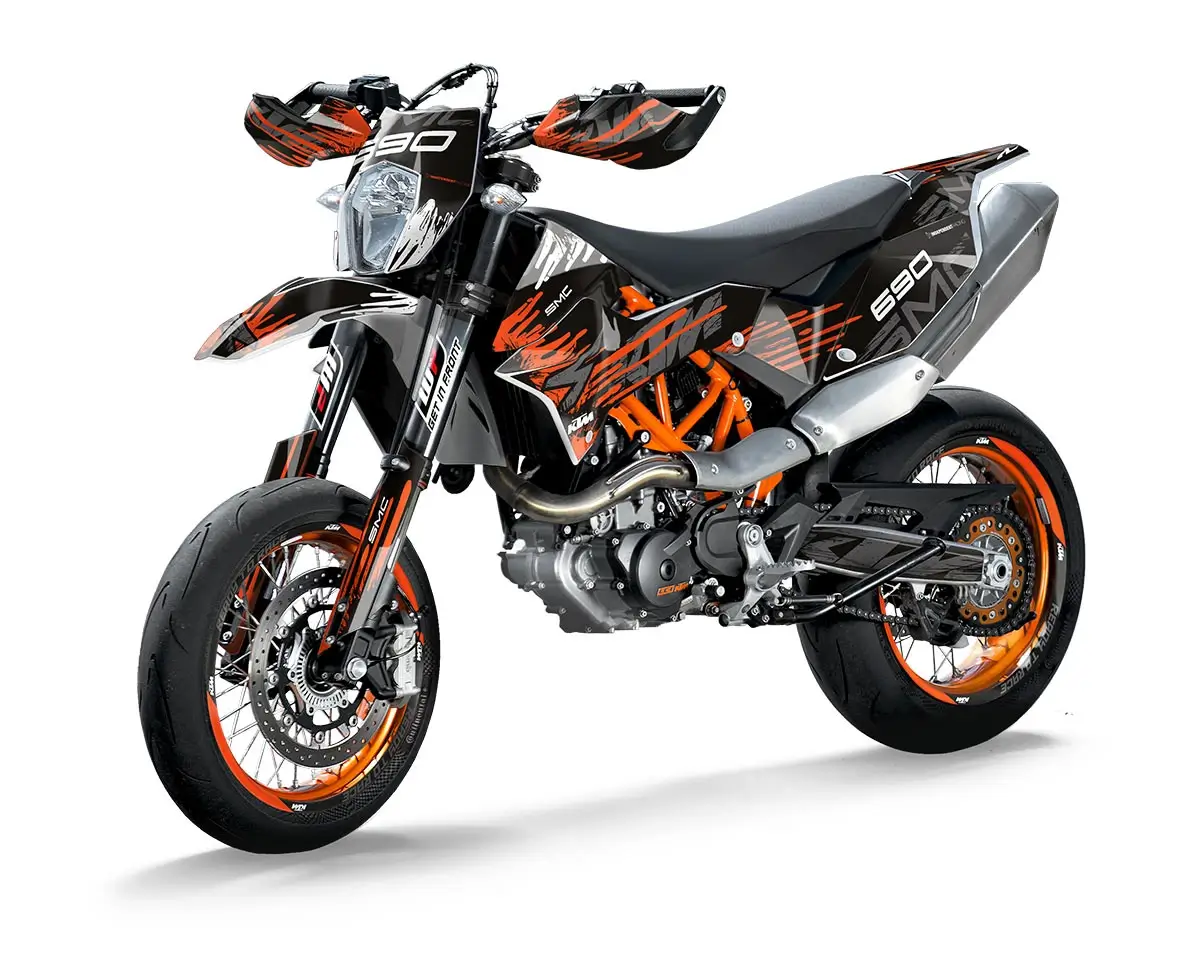 KTM SMCR Dekor Kit “Works 2A” schwarz, orange - Independent Racing | Dekore, Accessoires und Motorrad Bekleidung