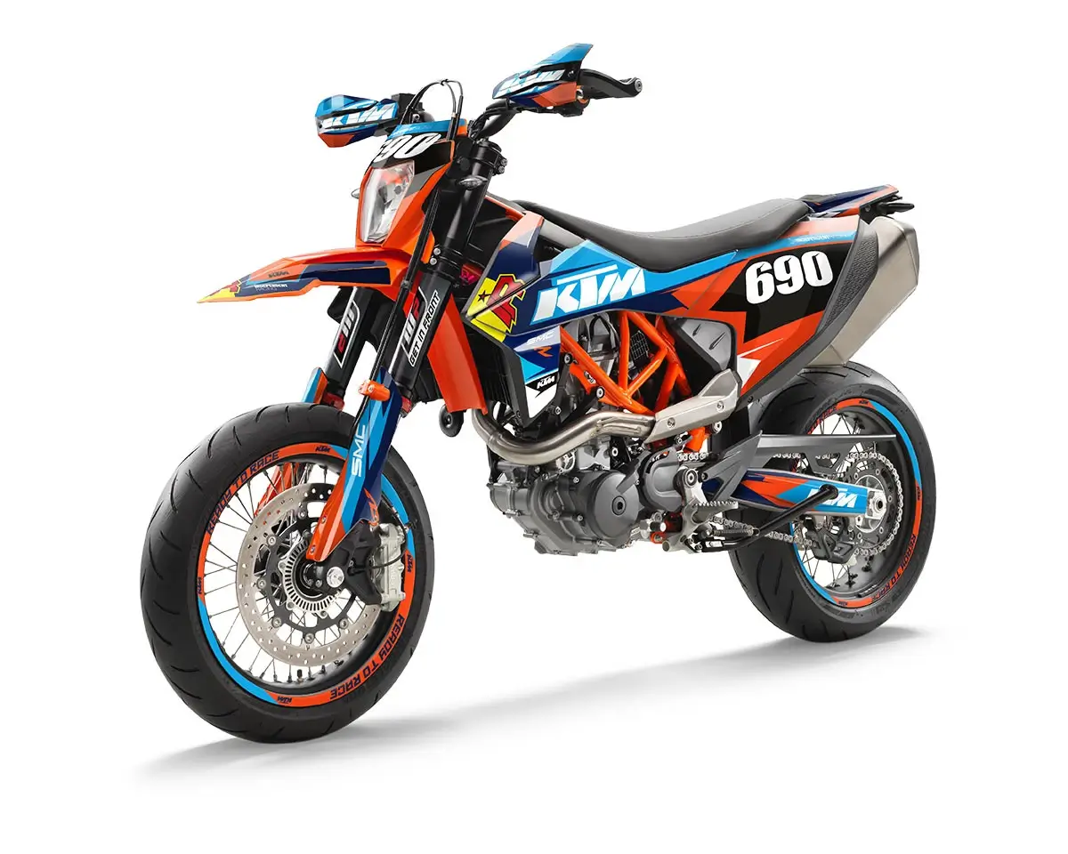 KTM SMCR Dekor Kit “Factory 2B” orange, blau - Independent Racing | Dekore, Accessoires und Motorrad Bekleidung
