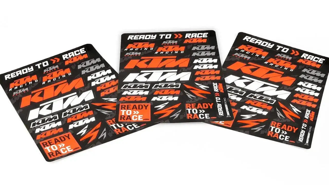 Drei KTM-Stickerbögen | Independent Racing