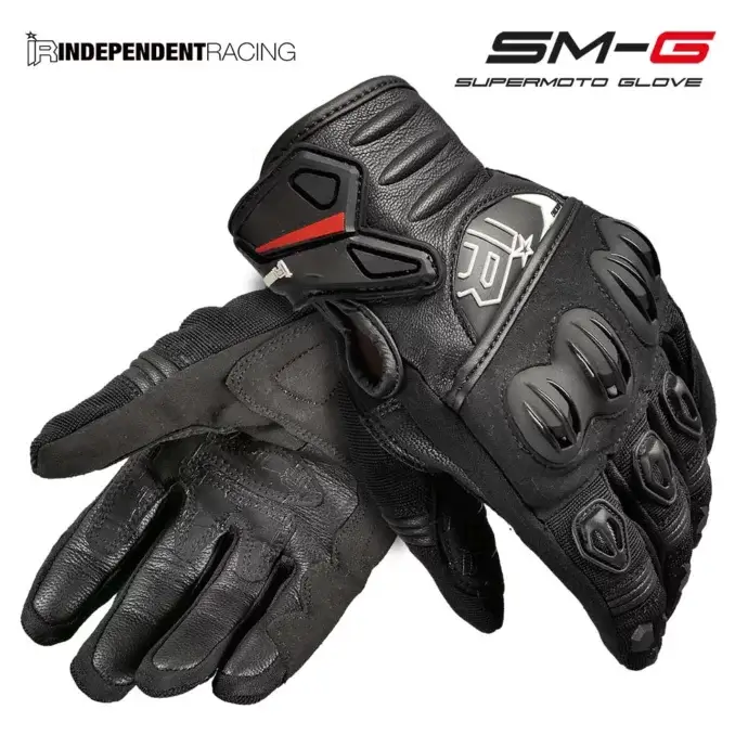 MI-6 SMG Supermoto Handschuhe schwarz - Independent Racing | Dekore, Accessoires und Motorrad Bekleidung