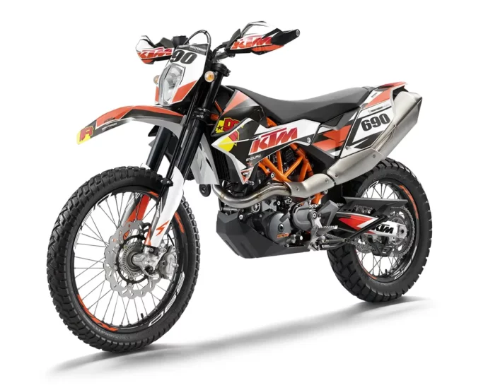 KTM 690 Enduro R Dekor Kit “Factory 2A” orange, weiß - Independent Racing | Dekore, Accessoires und Motorrad Bekleidung